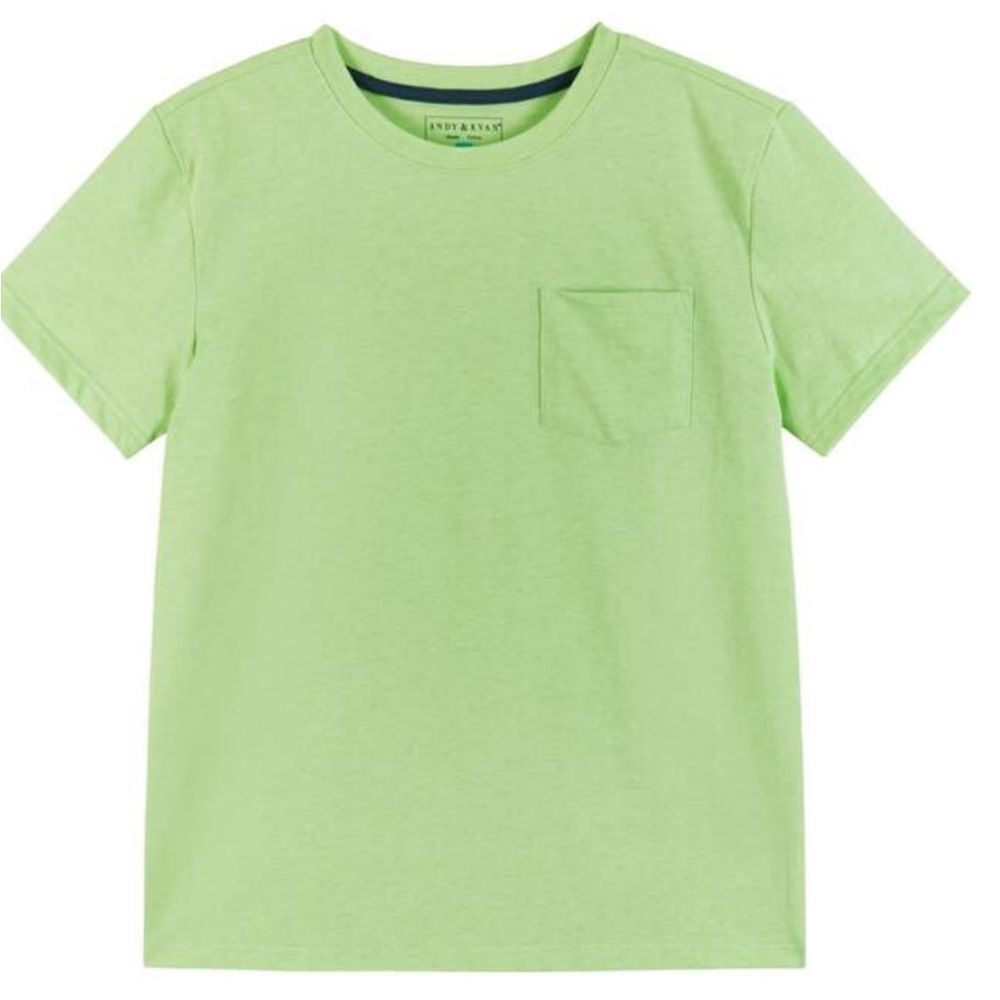 Andy & Evan neon green pocket Tshirt NWT